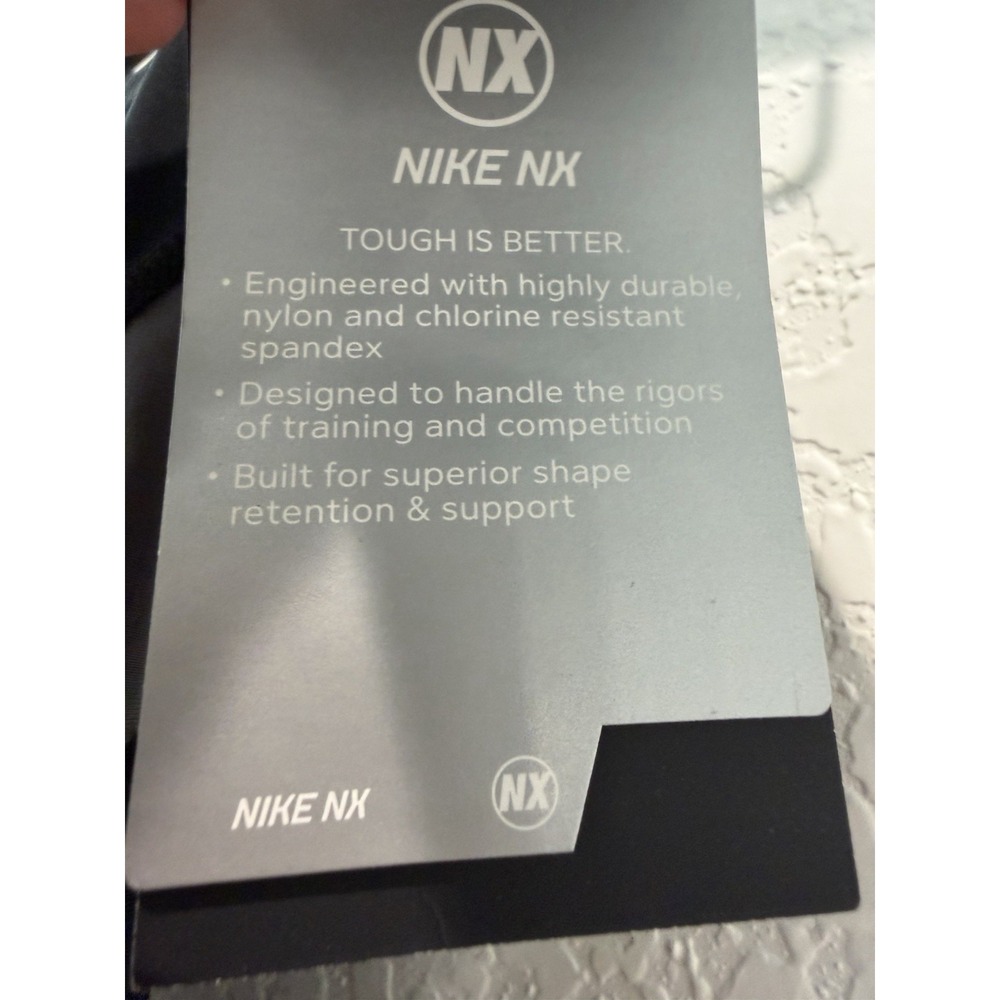 Nike NX Youth Size S  Jammer Swim Bottoms Drawstring Colorblock Black/Gray - Picture 5 of 9